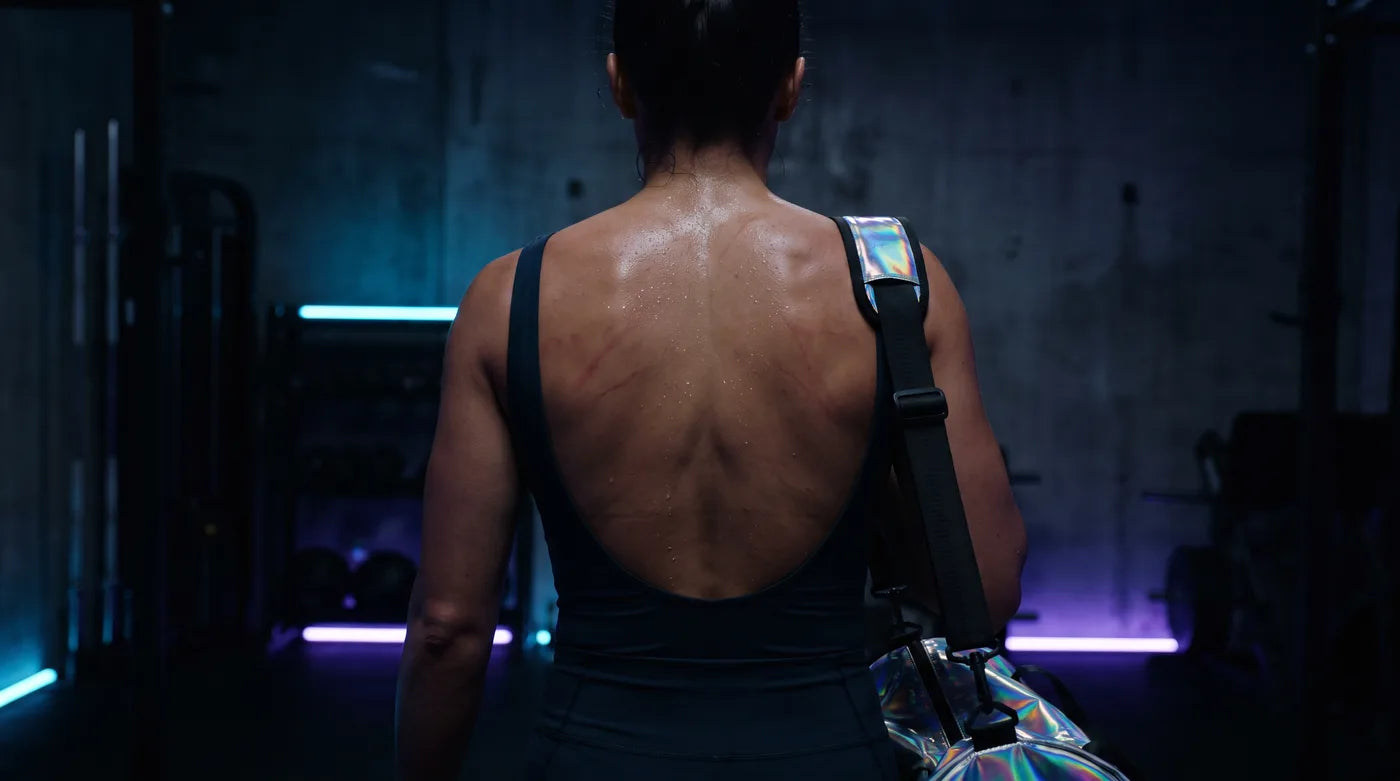Athlete's back after training